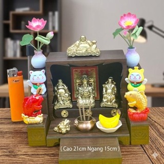 Tủ Thờ Mini Thần Tài Thổ Địa Thần Tiền Mới Trọn bộ Cao Cấp 2024
