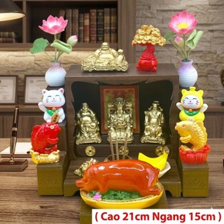 Tủ Thờ Mini Thần Tài Thổ Địa Thần Tiền Mới Trọn bộ Cao Cấp 2024