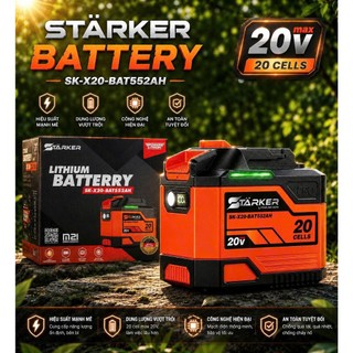[2 CỔNG USB & TYPE C] Pin 20 Cell STARKER SK-X20-BAT552AH, Báo Led Sườn, Đèn Tín Hiệu,Mạch 4 Mosfet