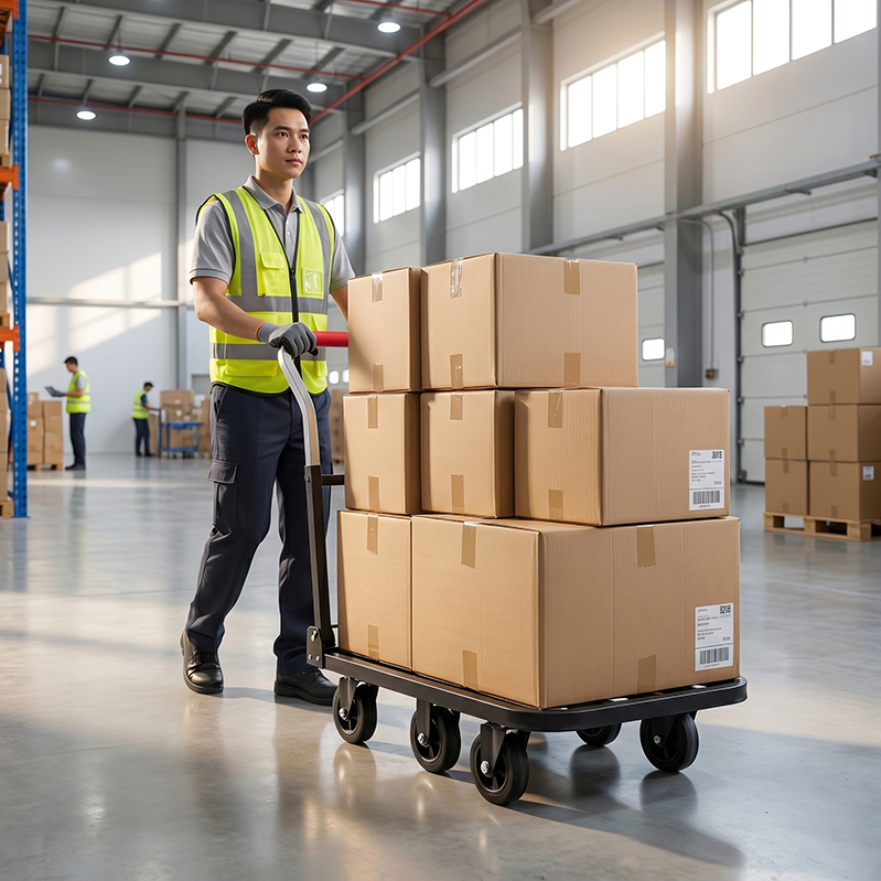 Xe kéo đi chợ mini gấp gọn Nhập Khẩu, xe đẩy hàng xếp gọn siêu thị đa năng tặng kèm dây buộc Tải trọng 300kg