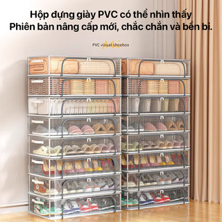 YOWXll  Hộp Đựng  Trong Suốt PVC Có Khung Thép,Ngăn Kéo Khóa Kín, Gấp Gọn, Chống Ẩm Mốc