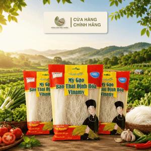 Mỳ Gạo Bao Thai Định Hóa Vinamy 500g - Đặc Sản Thái Nguyên, Sợi Dai Ngon, Không Chất Bảo Quản