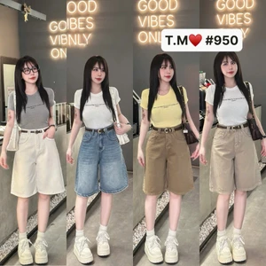Quần Jeans Nữ Dáng Ngố Dài 56cm Chất Mềm Tặng Kèm Đai #950