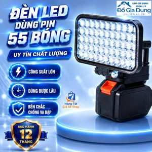 Đèn Led 55 Bóng Siêu Sáng Sử Dụng Chân Pin Phổ Thông MAKITA Có 2 Chế Độ Sáng, Có 2 Cổng Sạc USB, Tay Cầm Tiện Dụng