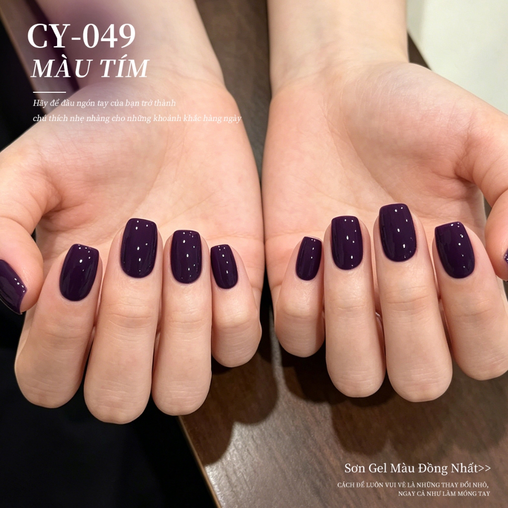 XEIJAYI 40ml -Sơn móng tay dạng gel màu tím nho đậm, thời trang và bền màu, phù hợp với mọi tông da.