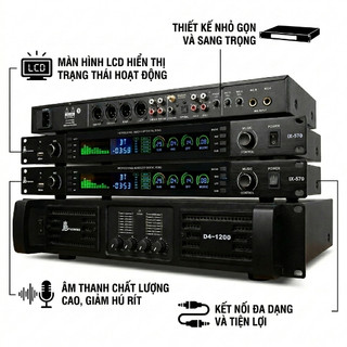 Vang Cơ Jbprosound LX-570, Tích Hợp EQ Số Cấp Chống Hú  Rít Tuyệt Đối -Có Reverb + Echo, Cung Cấp Âm Thanh Rõ Ràng