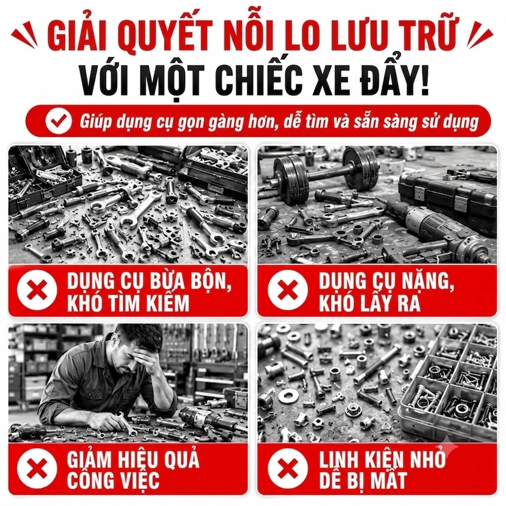 Xe đẩy hàng Xe đẩy 3 tầng chịu lực 200kg năng đựng đồ spa salon và gia đình di chuyển tiện lợi