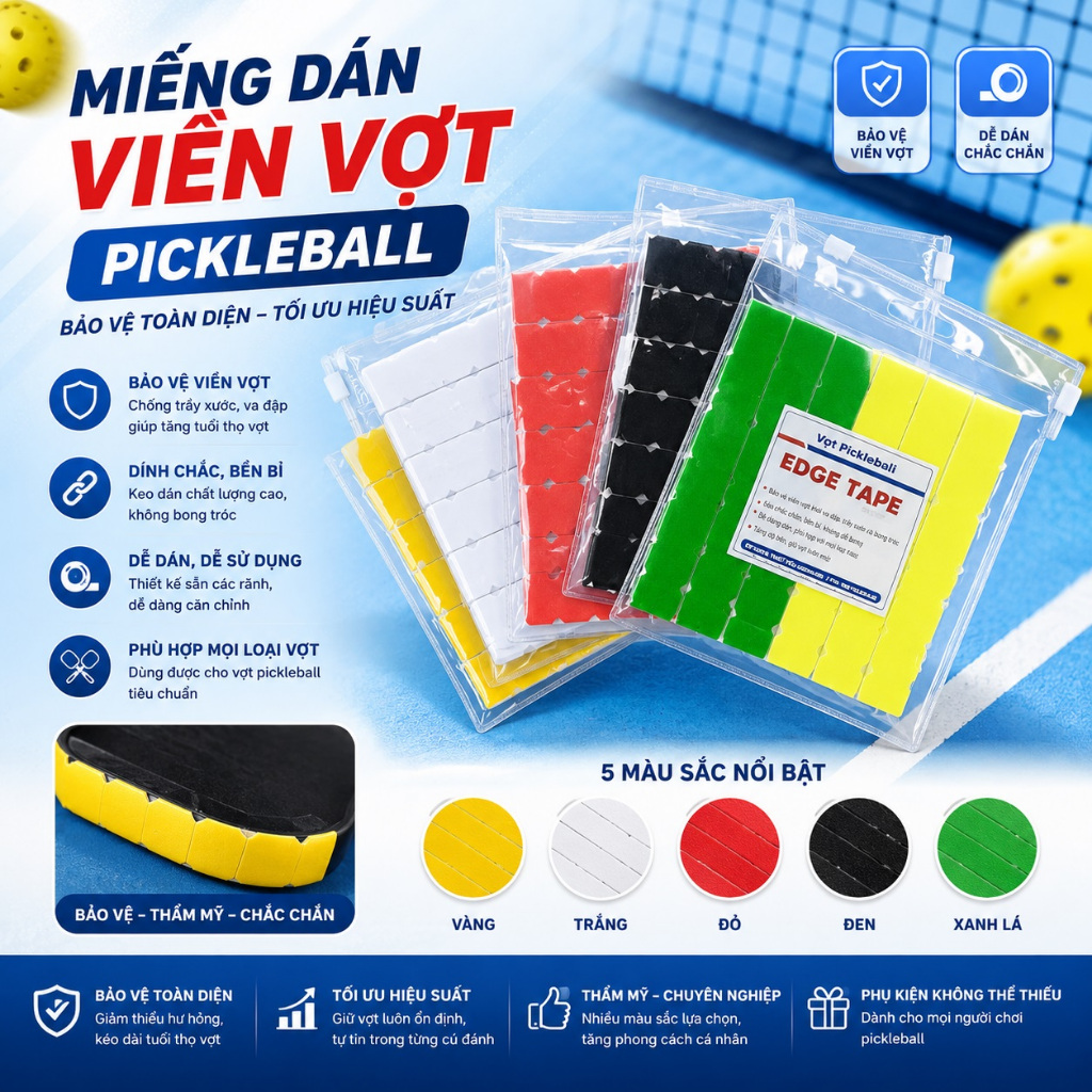 Miếng dán viền vợt pickleball