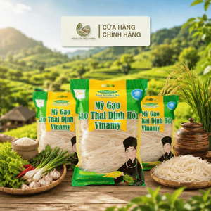 Mỳ Gạo Bao Thai Định Hóa Sợi Nhỡ Vinamy 500g - Đặc Sản Ocop Thái Nguyên, Dai Ngon Tự Nhiên