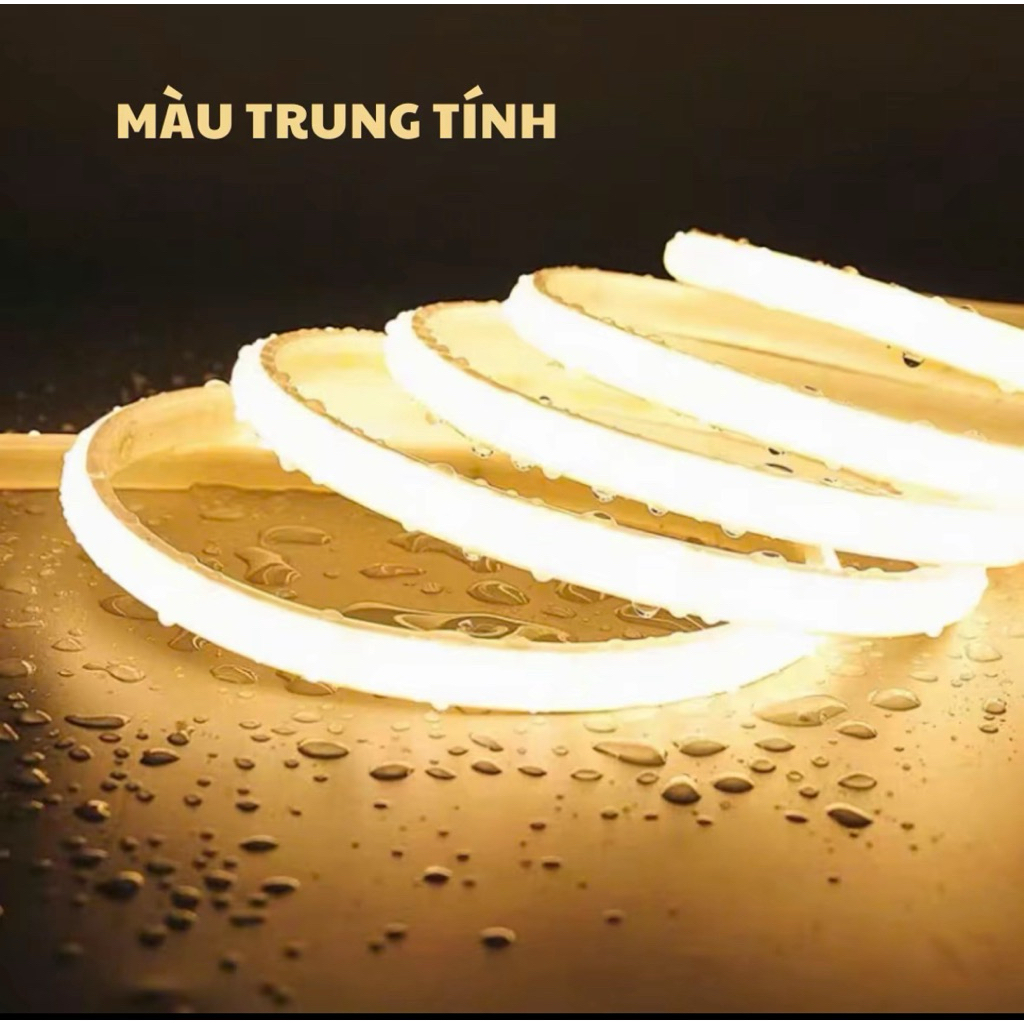 [TẶNG PHÍCH CẮM] Đèn LED Dán COB 220V Bọc Silicon Chống Nước Siêu Sáng Trang Trí Kệ Bắt Trần Decor Phòng