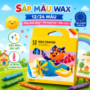 Bút Sáp Màu Deli 24 Màu Tươi Sáng, Màu Sáp Mịn, An Toàn Tiêu Chuẩn Châu Âu, Học Tập Mỹ Thuật