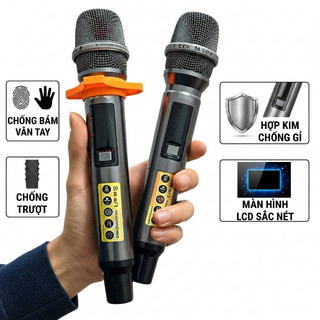 Micro Không Dây Karaoke UGX 60Plus Chống Hú Chồng Ồn, Loại Bỏ Tạp Âm Tụ To - Chống Hú - 4 Râu Bắt Sóng Khỏe