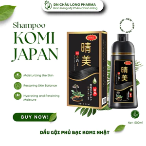 Dầu Gội Tinh Chất Nhân Sâm Thủ Ô Phủ Đen Tóc Bạc Komi Nhật Bản