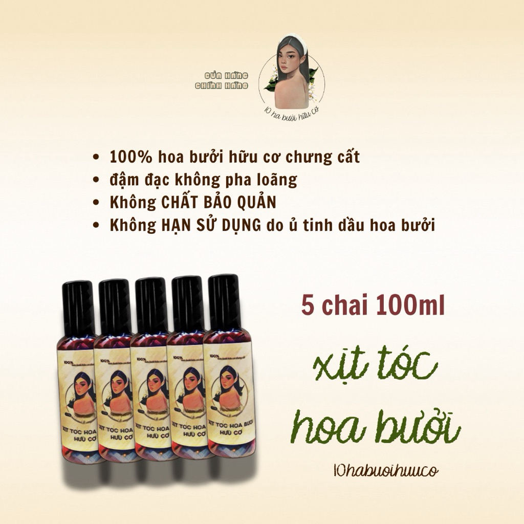 [𝟭𝟬𝗵𝗮buoihuuco] 500ml Xịt Mọc Tóc Hoa Bưởi 100ml