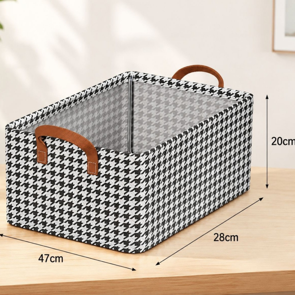 Set 2 Túi Đựng Đồ Cao Cấp Có Tay Cầm, TIDY SHOP, Hộp Đựng Quần Áo Gọn Gàng Cho Tủ Đồ, Phòng Ngủ
