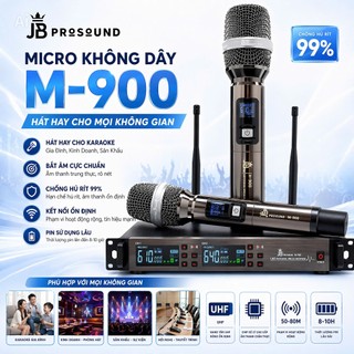 Micro Không Dây JBprosound M-900 Hát Hay Cho Karaoke Gia Đình, Kinh Doanh, Sân Khấu, Bắt Âm Cực Chuẩn, Chống Hú Rít 99%
