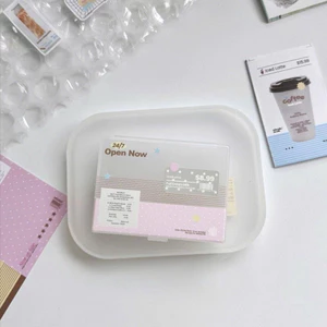 HỘP nhựa mờ Có hoạ tiết Hộp đựng ảnh card Hologram (9.8 x 3,1 x 7,2 cm )