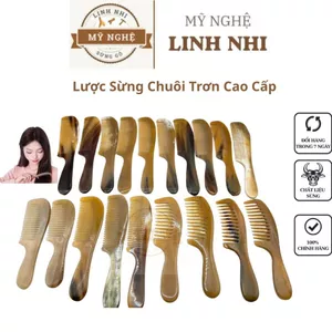 Lược Sừng Massage Da Đầu – Lược Chải Tóc Chống Rụng Tóc – Không Tĩnh Điện -Mỹ Nghệ Linh Nhi
