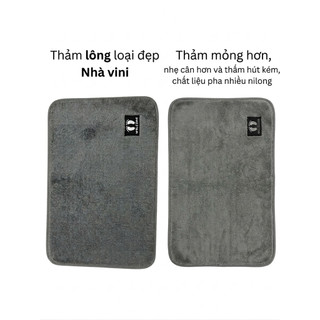 thảm lau chân nhà vini home loại dày bền, thảm lông siêu thấm hút