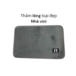 thảm lau chân nhà vini home loại dày bền, thảm lông siêu thấm hút