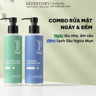 Combo 2 gel rửa mặt ngừa mụn Happyskin 180ml x SkinStory, làm sạch dịu nhẹ, giảm dầu thừa Gel BHA + Gel B5