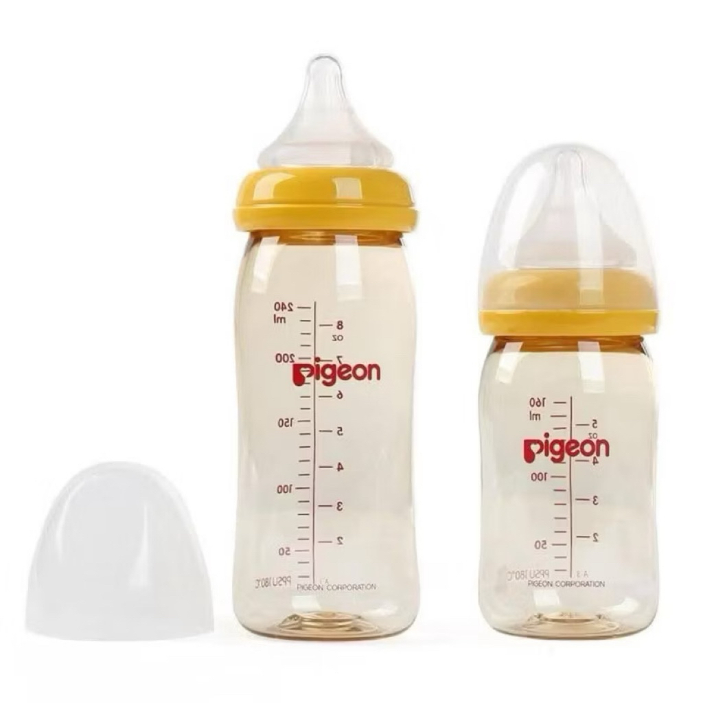 Bình Sữa Pigeon Soffouch (PHIÊN BẢN MỚI)Cổ Rộng Dung Tích 160ml /240ml Chất liệu PPSU 2025 chính hãng thế hệ 2