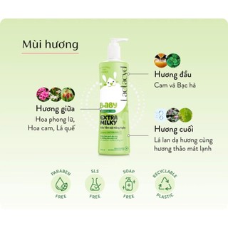 Sữa tắm gội cho bé Lactacyd Milky Baby Sanofi bảo vệ và nuôi dưỡng da