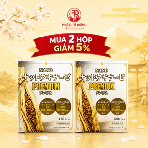 NATTOKINASE hỗ trợ phòng Đột Quỵ, TBMMN, NANO NATTOKINASE PREMIUM (Hộp 120viên)