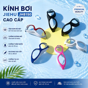 Kính bơi JIEHU cao cấp cho người lớn, thiết kế thời trang, đeo êm ái, khả năng chống nước và sương mờ tốt