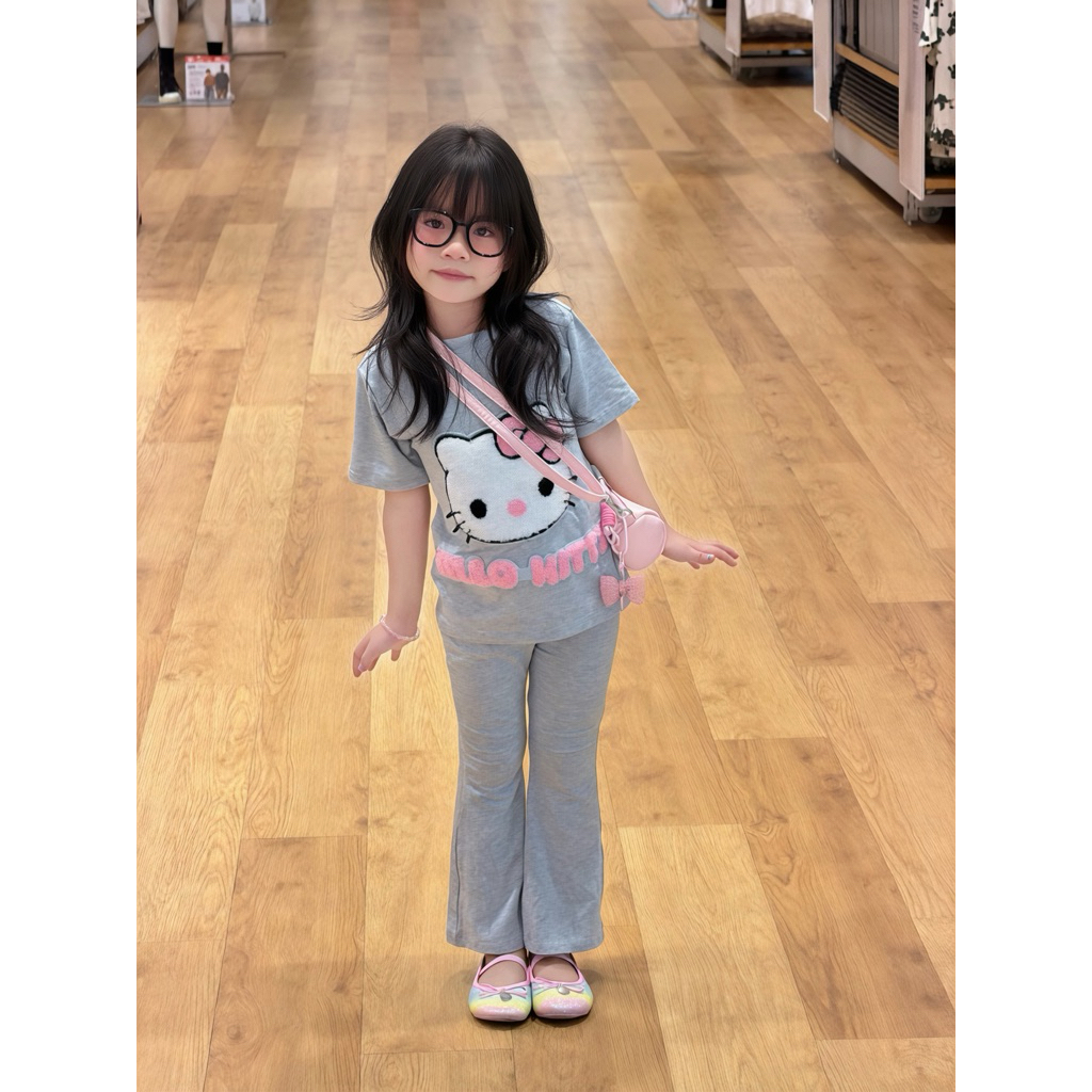 (sunnybabyhouse) set dễ thương , thoải mái , mát mẻ cho bé đi học đi chơi hoạ tiết đáng yêu