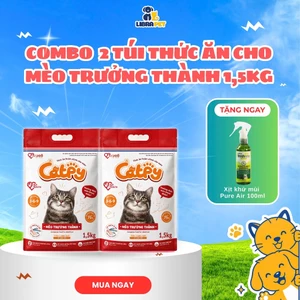 Combo 2 Túi Thức Ăn Hạt Cho Mèo Truoo Catpy 1,5kg - Giảm Búi Lông - Mượt Lông - Giảm Mùi Chất Thải