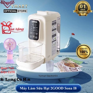 Máy Làm Sữa Hạt 2GOOD SONA I8 Chuyên Dụng Tự Động 100%, Ca Thủy Tinh, 1,2L - 1200W - Hàng Chính Hãng