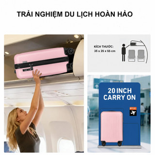 WEPLUS Vali Du Lịch Size 20 24 Khung Nhôm Siêu Nhẹ Bánh Xe 360 Vali Kéo Hàng Nội Địa Trung FWPL122
