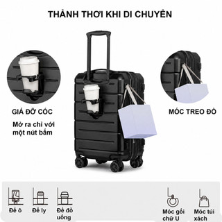 Vali Kéo Weplus Size 20 Tích Hợp Giá Để Cốc Móc Treo Phù Hợp Đi Công Tác Du Lịch Ngắn Ngày WPL121