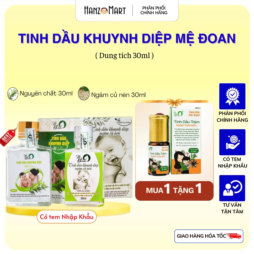 Tinh dầu tràm ngâm thảo mộc Mệ Đoan 3ml cho bé