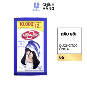 Lốc 6 Dây Dầu Gội Lifebuoy Dưỡng Tóc Óng Ả - Hàng công ty date mới