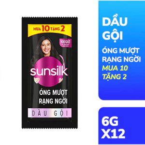 Lốc 6 Dây Dầu Gội Sunsilk Óng Mượt Rạng Ngời - Hàng công ty date mới