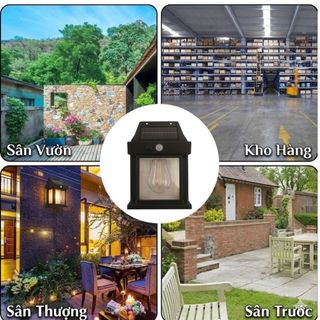 Đèn gắn tường năng lượng mặt trời Sợi đốt Vonfam chống nước treo cổng , khu vệ sinh ...