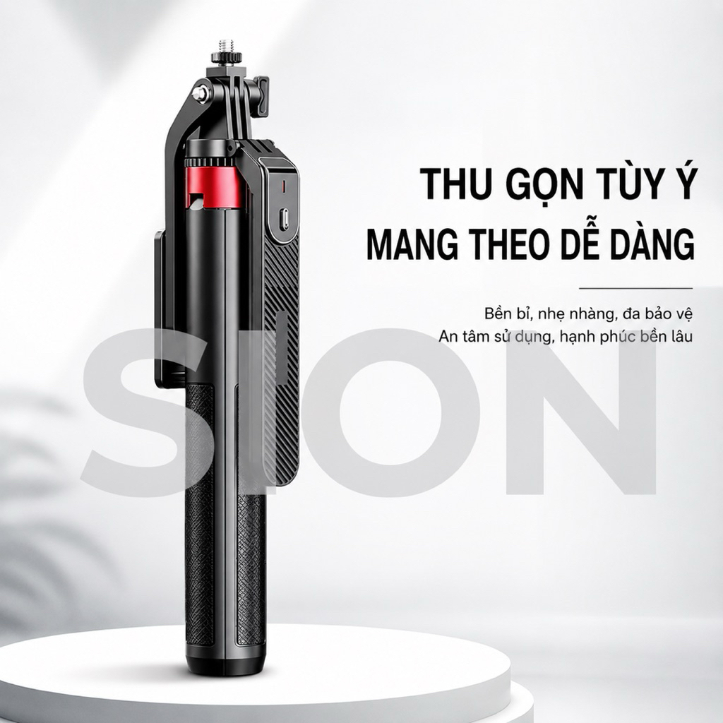 Gậy Chụp Ảnh 4 Chân P185-Gậy Chụp Hình  Cầm Tay Tặng Kèm Remote có Chiều Dài Sử Dụng 30-180cm