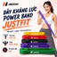 COMBO Dây tập kháng lực JUSTFIT powerband tập tay, tập gym, yoga, thể dục đàn hồi, trợ lực kéo xà