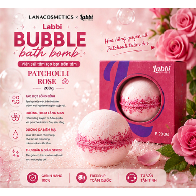 Viên tạo sủi bọt Labbi Bath Treats Bubble Bath Bomb - 200g