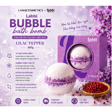 Viên tạo sủi bọt Labbi Bath Treats Bubble Bath Bomb - 200g