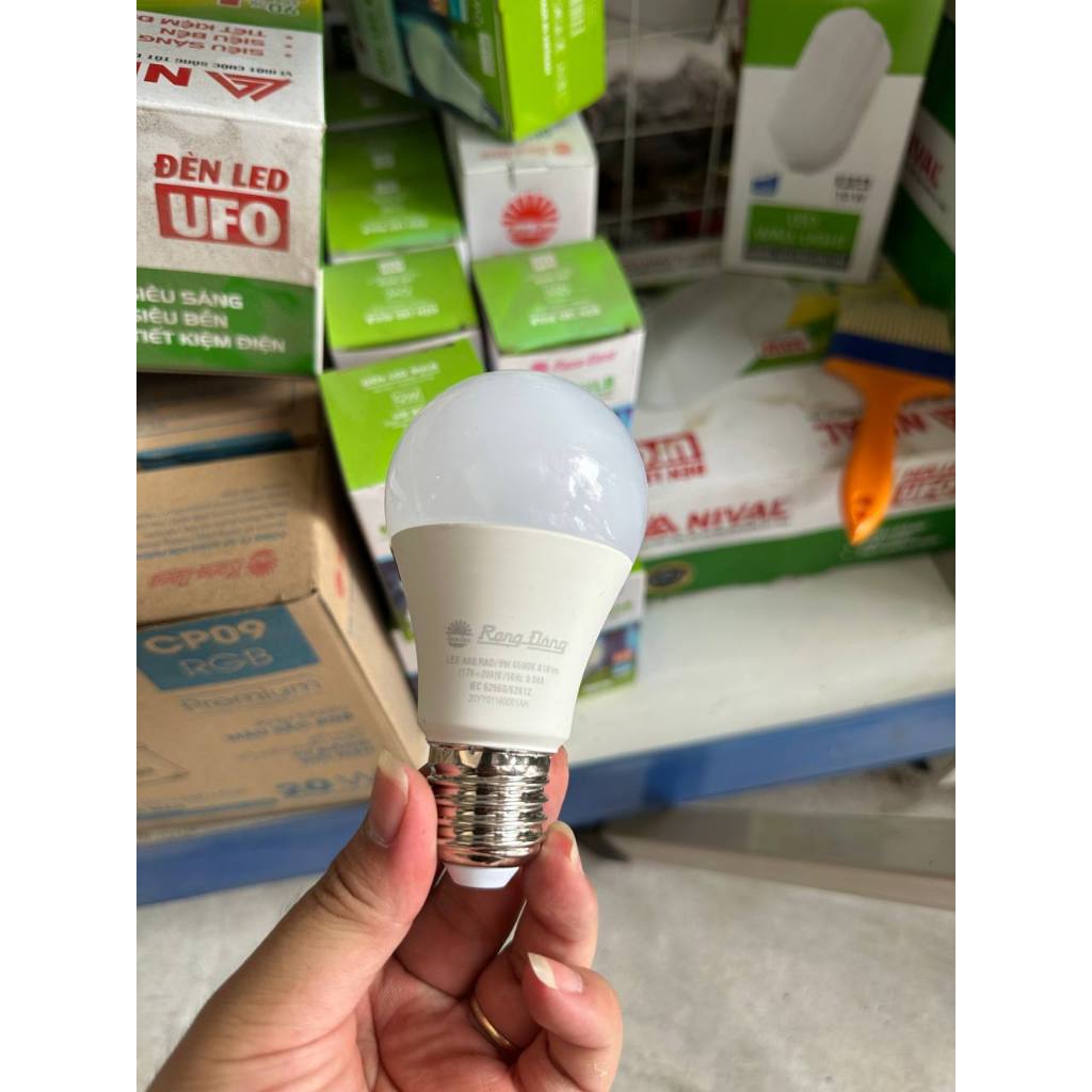 Bóng đèn led, dèn cảm biến Radar Rạng Đông A60.RAD/9W 9W tự động bật tắt chuyển động