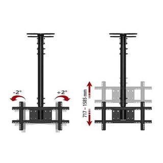 Giá Treo Tivi Thả Trần E555 (32 - 70 Inch) - Khung Treo Tivi Ngược Trần Điều Chỉnh Độ Cao Cao Cấp