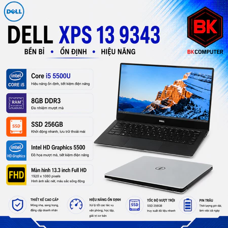[Full HD viền mỏng] Laptop dell XPS 9343 9350 L321X core i5/i7 ram 8GB SSD 256GB cao cấp nhỏ gọn cho văn phòng