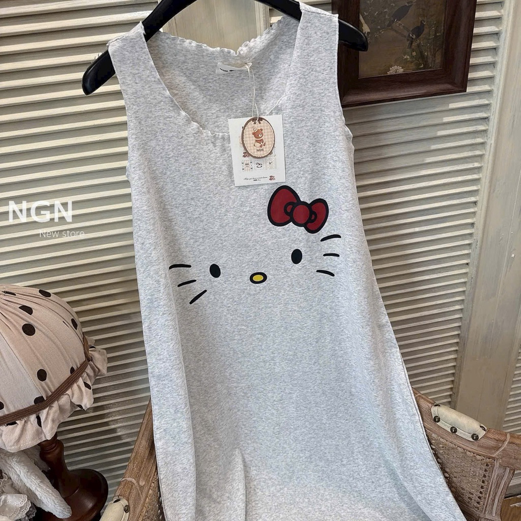 Đầm ba lỗ suông kitty kim anh bùi