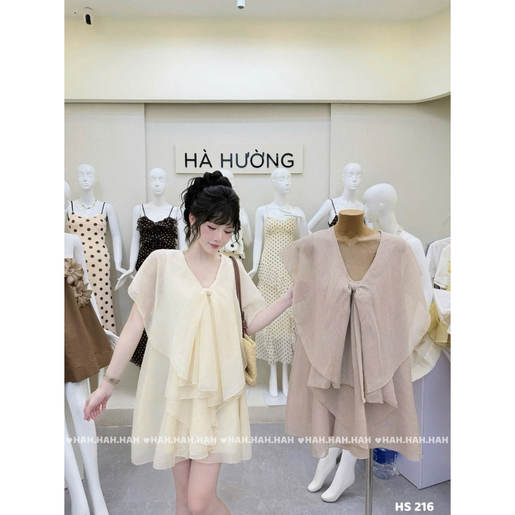 Váy tơ bèo ngực dáng xuông xinh lắm