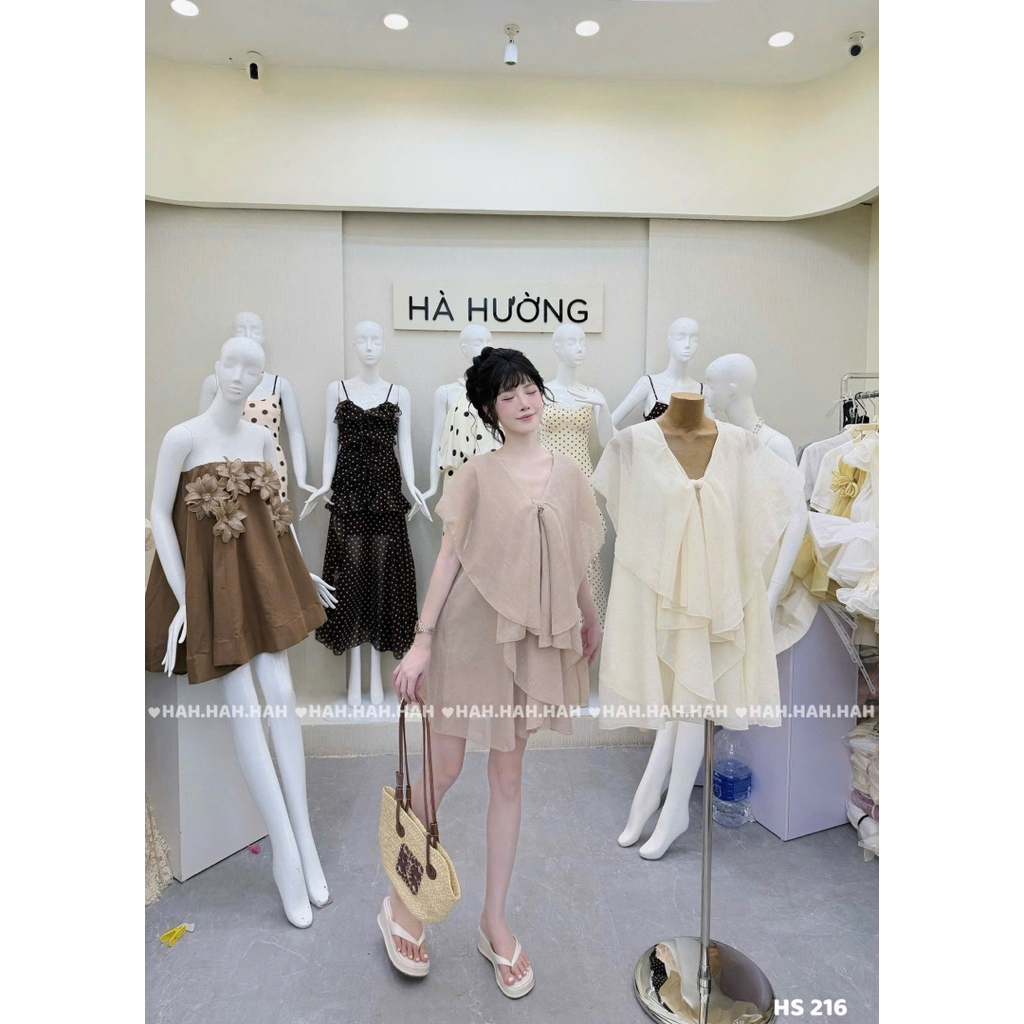 Váy tơ bèo ngực dáng xuông xinh lắm