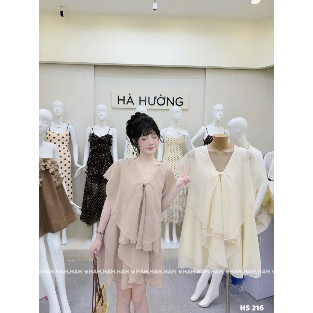 Váy tơ bèo ngực dáng xuông xinh lắm