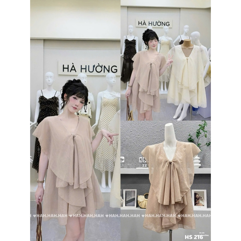 Váy tơ bèo ngực dáng xuông xinh lắm